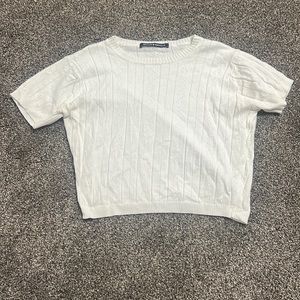 Brandy Melville White knit Crop top